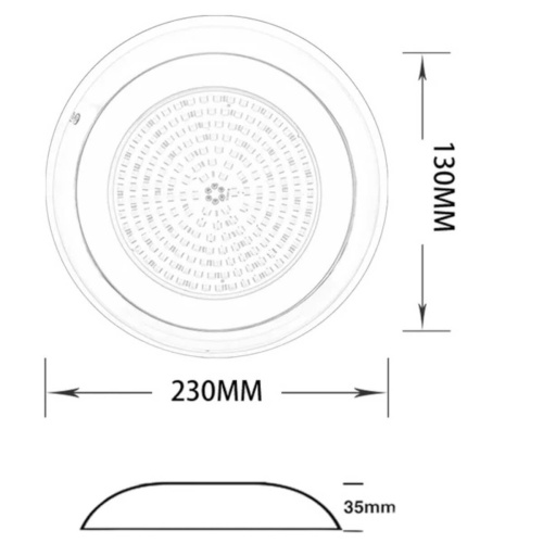 Прожектор светодиодный 18Вт AM RGB 230мм 12В оправа н/с AISI 316 (HX-WH230-252S) фото 5